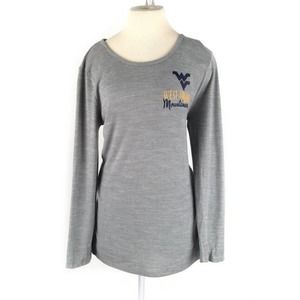 Rivalry Threads West Virginia Mountaineers Long Sleeve Shirt Scoop Back Womens S